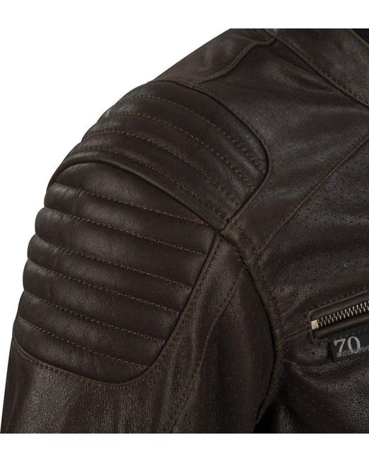 Segura Motorradjacke Express perforierte Motorrad Lederjacke herausnehmbares Innenfutter in Black für Herren