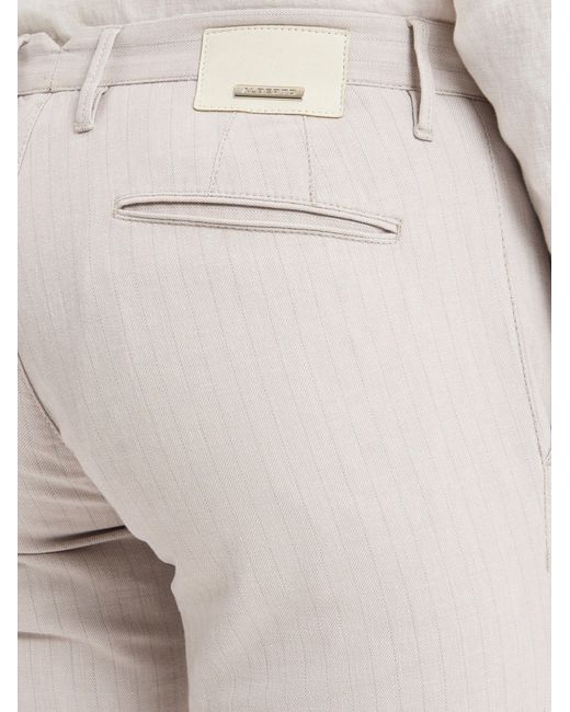 ALBERTO Stoffhose ROB Linen Stripe slim fit in Gray für Herren