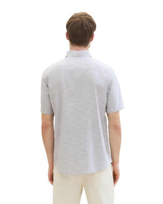 Tom Tailor Kurzarmhemd mit Brusttasche in White für Herren