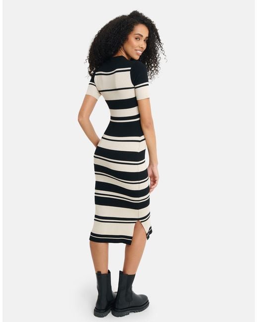 Threadbare Black Jerseykleid im tollen Streifen-Design