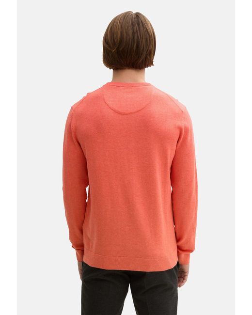 Tom Tailor Pullover Strickpullover R-Neck (1-tlg) in Pink für Herren