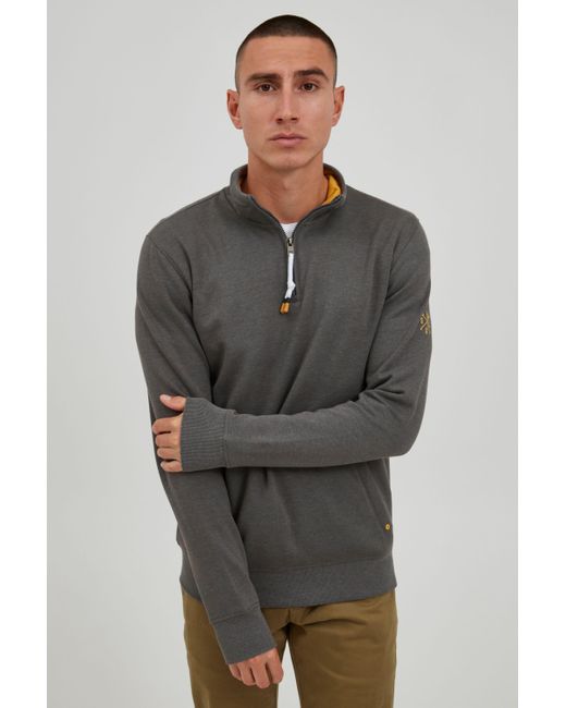 Solid Sweatshirt SDKaran Moderner Sweater mit Troyer-Kragen in Gray für Herren