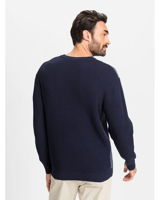 WITT Strickpullover Rundhalspullover in Blue für Herren