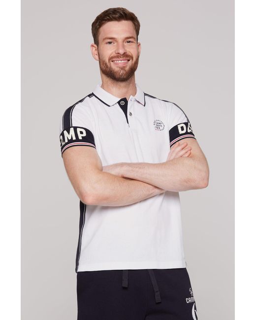 Camp David Poloshirt aus Baumwolle in White für Herren