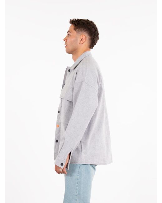 COFI Casuals Hemdjacke Oversize Kleidung Hemd Overshirt in White für Herren