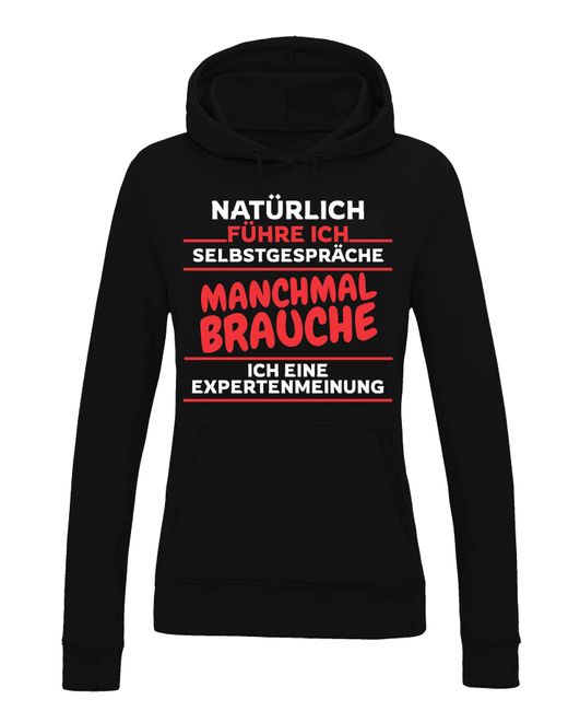 Youth Designz Black Kapuzenpullover "Selbstgespräche" Hoodie Pullover lustigen Print Geschenk mit witzigen Aufdruck für Frauen