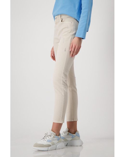 Monari White 5-Pocket-Jeans Hose 118