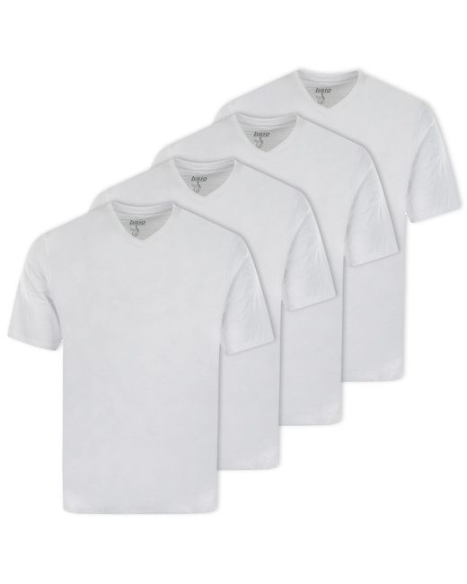 Hajo T-Shirt, 4er Pack - Basic, Kurzarm in White für Herren