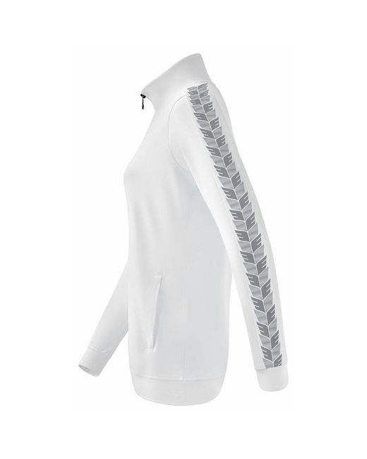 Erima White Sweatjacke Essential Team Tracktop Jacke