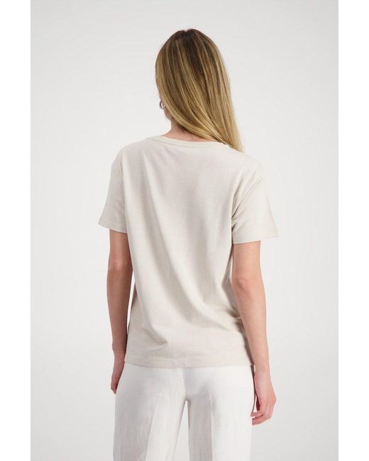 Monari White Kurzarmshirt T-Shirt light sand