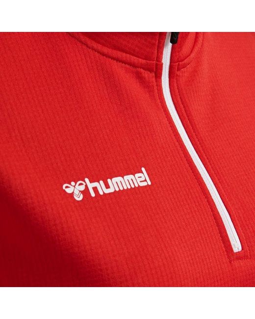Hummel Red HmlAuthentic Half Zip Sweatshirt