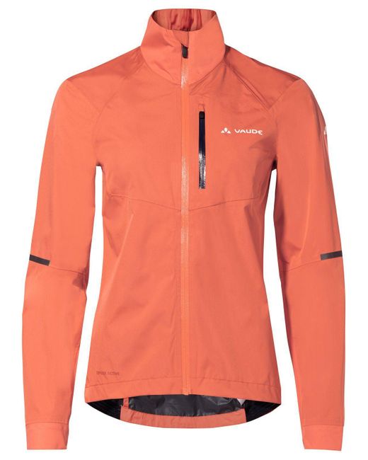 Vaude Orange Outdoorjacke Women's Kuro Rain Jacket (1-St) atmungsaktive Regenjacke