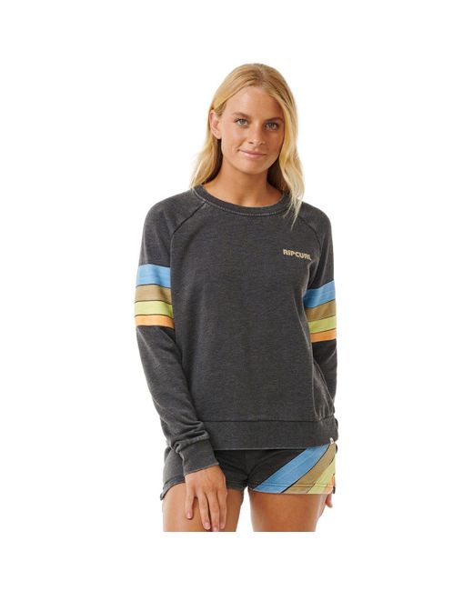 Rip Curl Gray Sweatshirt HIGH TIDE SURF RAGLAN CREW