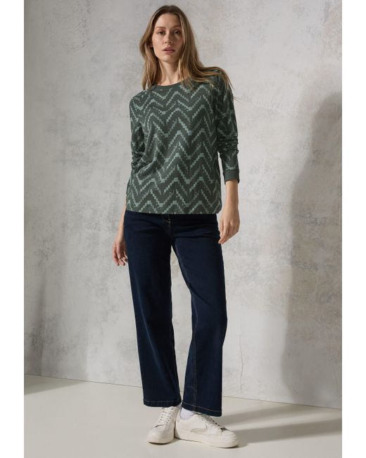 Cecil Green Langarmshirt mit grafischem Muster