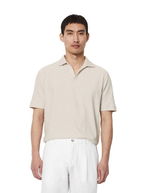 Marc O' Polo Poloshirt aus flauschiger Bio-Baumwolle in White für Herren