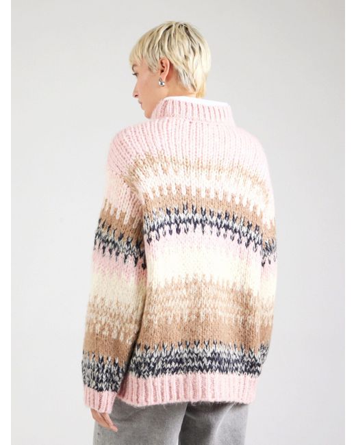 Mavi Pink Strickpullover (1-tlg) Plain/ohne Details