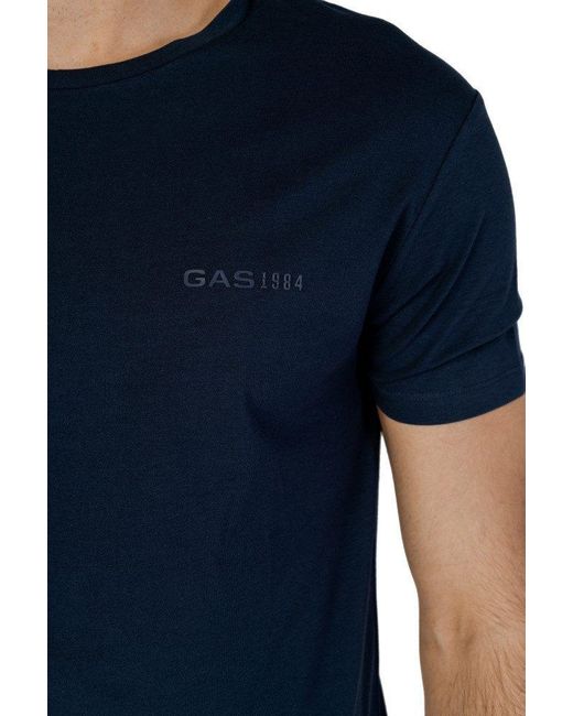 Gas T-Shirt in Blue für Herren