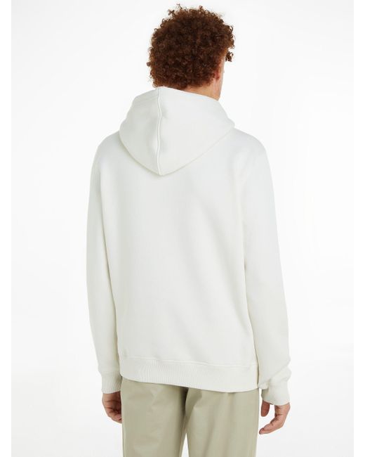 Calvin Klein Kapuzensweatshirt MONOLOGO HOODIE mit Logoschriftzug in White für Herren