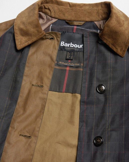 Barbour Brown Funktionsmantel Wachs-Trenchcoat Everley