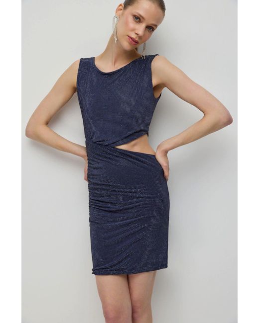 No Matter What Blue Minikleid Glitzerndes Kleid