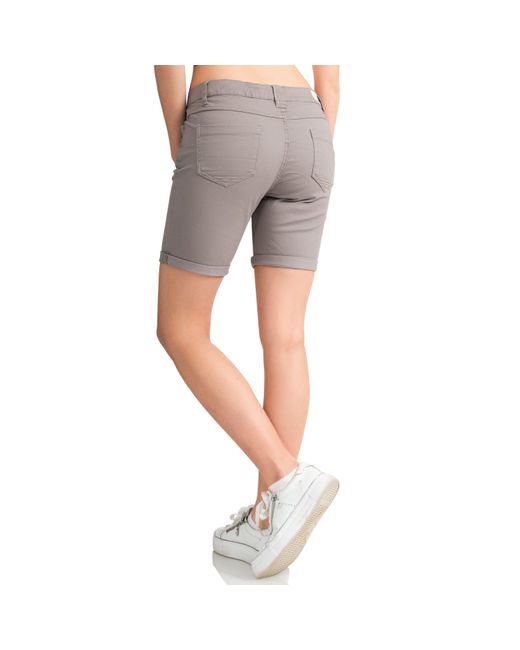Sublevel Gray Shorts Bermudas kurze Hose Baumwolle Jeans Sommer Chino Stoff