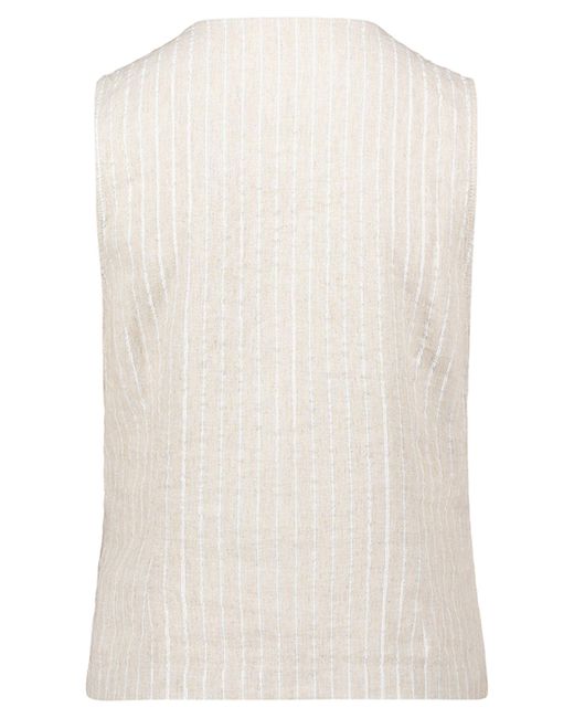 Cartoon White Blusentop Sommerweste mit Streifen