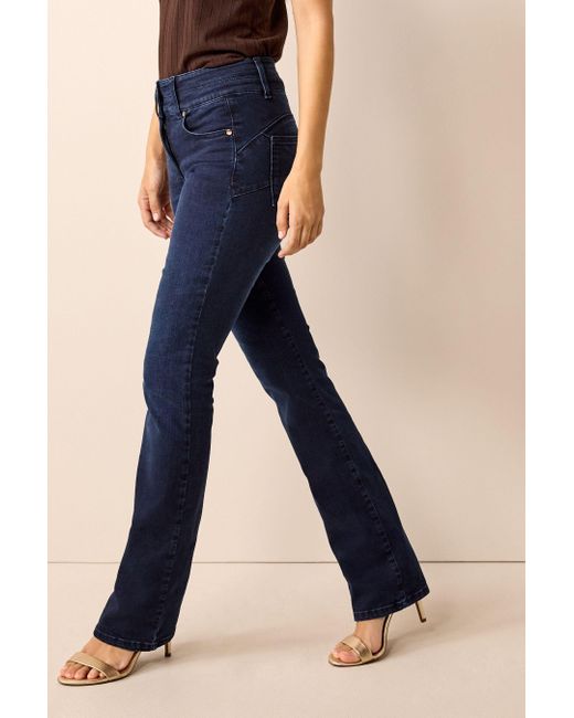 Next Blue Push-up- Lift, Slim And Shape Jeans mit Bootcut-Schnitt (1-tlg)