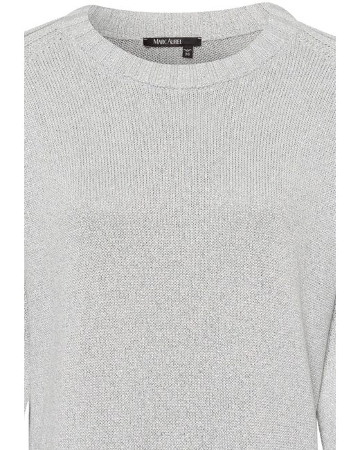 MARC AUREL Gray Rundhalspullover aus Lurex-Mix