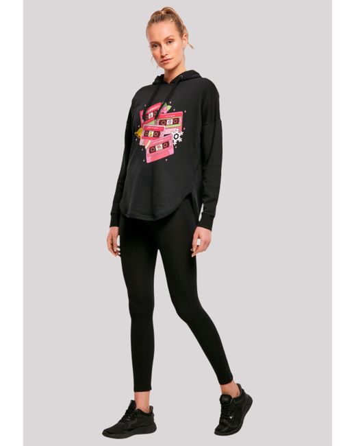 F4NT4STIC Gray Kapuzenpullover Weihnachten Retro Song Tapes Pink Premium Qualität, Weihnachts-Kollection