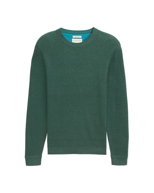 Tom Tailor Strickpullover Strukturierter Rundhalspullover in Green für Herren