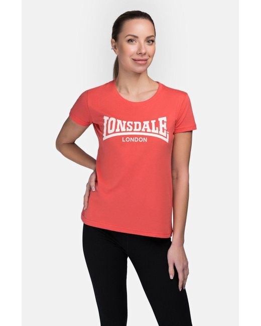 Lonsdale London T-Shirt CARTMEL in Rot | Lyst DE