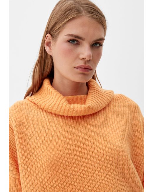 S.oliver Orange Strickpullover Pullover aus Wollmix