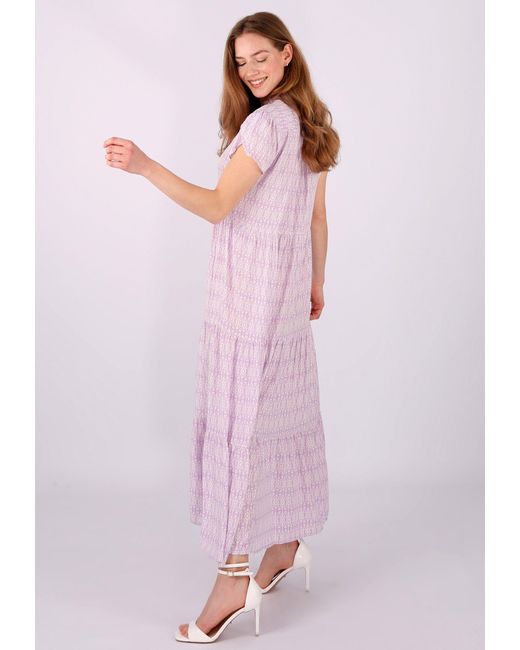 YC Fashion & Style Pink Sommerkleid -Maxikleid aus Reiner Viskose – Sommerliche Eleganz Alloverdruck