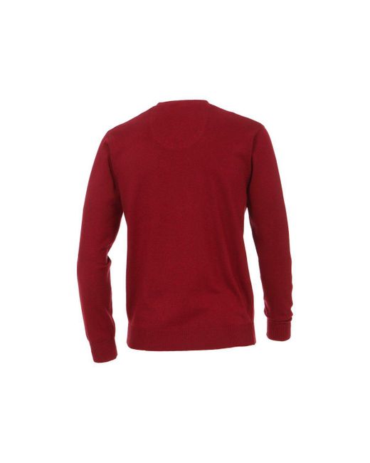 Redmond Rundhalspullover rot (1-tlg) in Red für Herren
