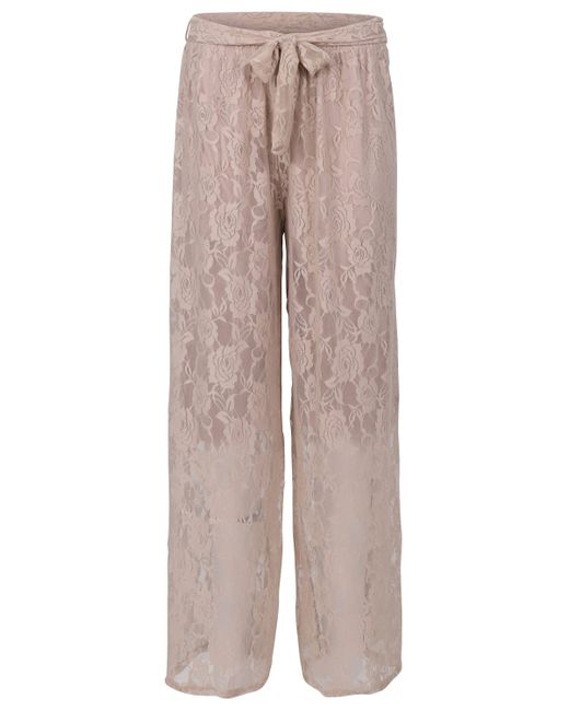 malito more than fashion Brown Stoffhose 20635 Curvy Spitzenhose Einheitsgröße