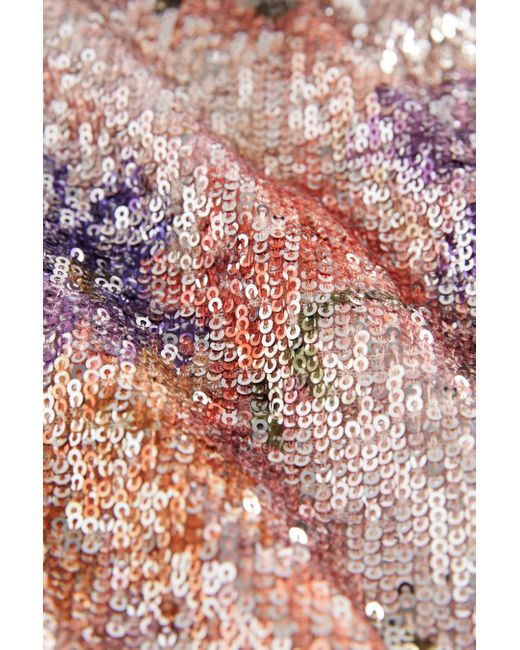 Next Multicolor Palazzohose Geblümte Hose mit weitem Bein und Pailletten (1-tlg)