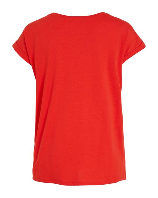 Vila Red T-Shirt DREAMERS (1-tlg) Plain/ohne Details