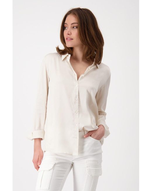 Monari White Langarmbluse
