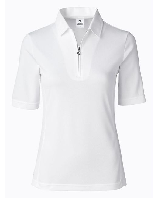 Daily Sports White Poloshirt Polo Macy 1/2 Sleeve Weiß UK M
