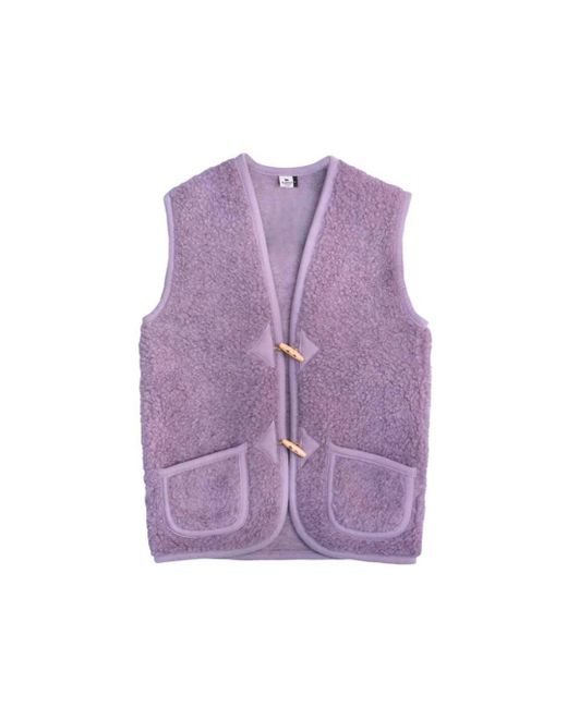 suebidou Purple Wunderschöne Fellweste aus 100% Schafswolle (bequeme Passform) unifarben