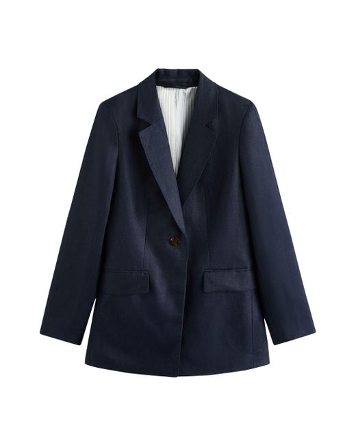 Next Blue Jackenblazer N Premium Blazer aus 100 % Leinen (1-tlg)