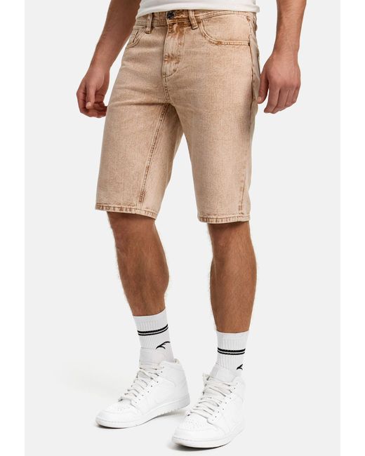 INDICODE INTempol Klassische Denim-Jeansshorts mit modernem Waschungseffekt in Natural für Herren
