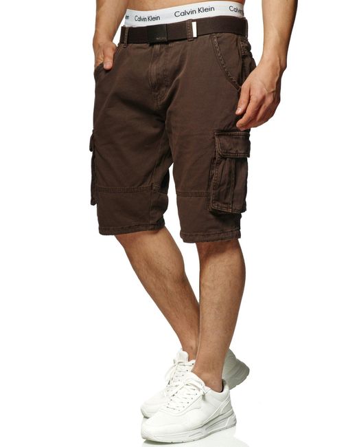 INDICODE Cargoshorts Blixt in Brown für Herren