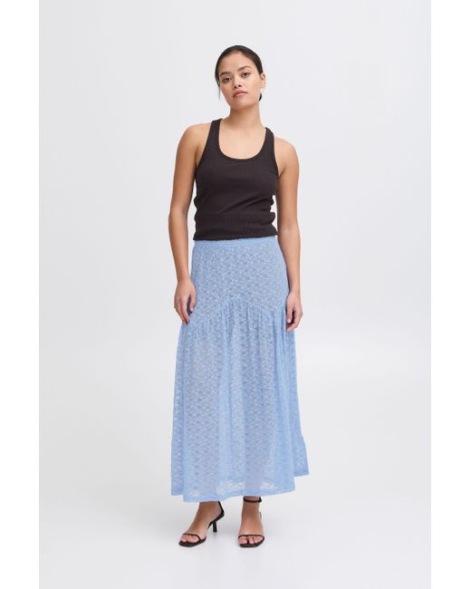 Ichi Blue IXLACEY modischer Midirock aus Spitze