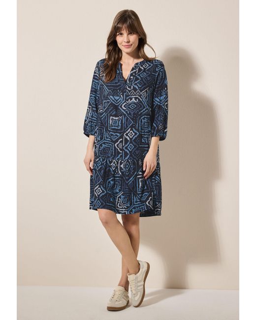 Cecil Blue Tunikakleid mit grafischem Muster