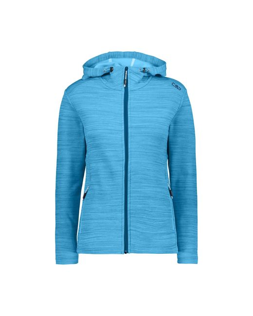 CMP Blue Fleecejacke Woman Fix Hood Jacket 30E9676