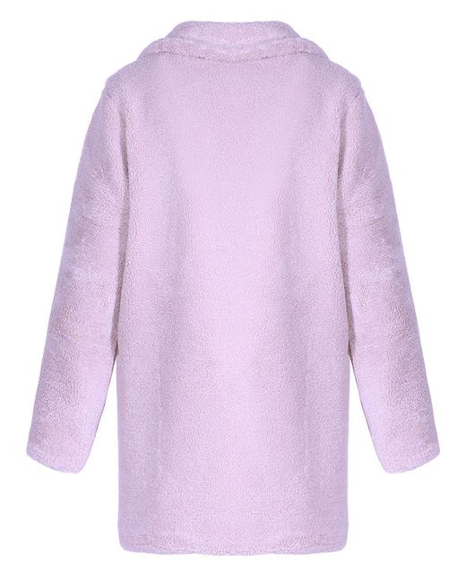 Aurela Damenmode Purple Aurela mode Kurzmantel Mantel Übergangsmantel Boucle Jacke lässig & modern
