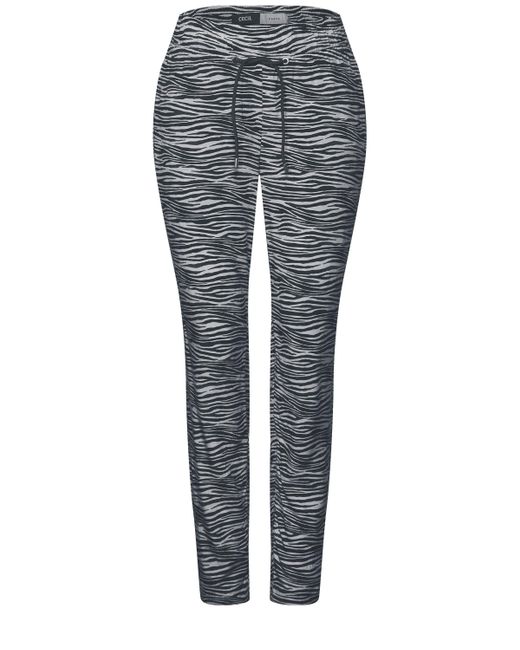Cecil Blue Stoffhose mit Elastikbund