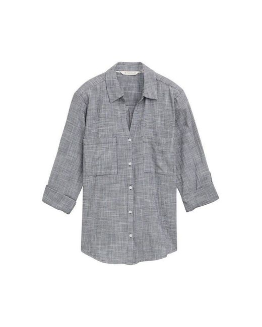 Tom Tailor Blue Langarmbluse