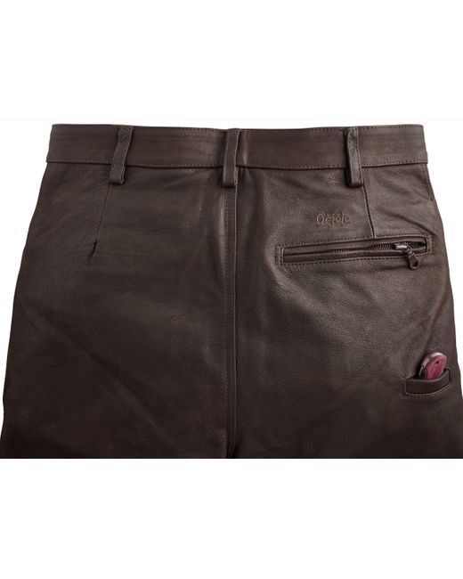 La Chasse ® Jagd Lederhose aus üffelleder strapazierfähig Büffellederhose in Black für Herren